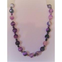 Handgemaakte ketting met geslepen AGAAT Unica