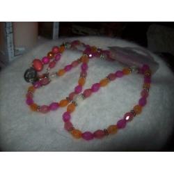 Ketting met Hangers Roze / Oranje tinten