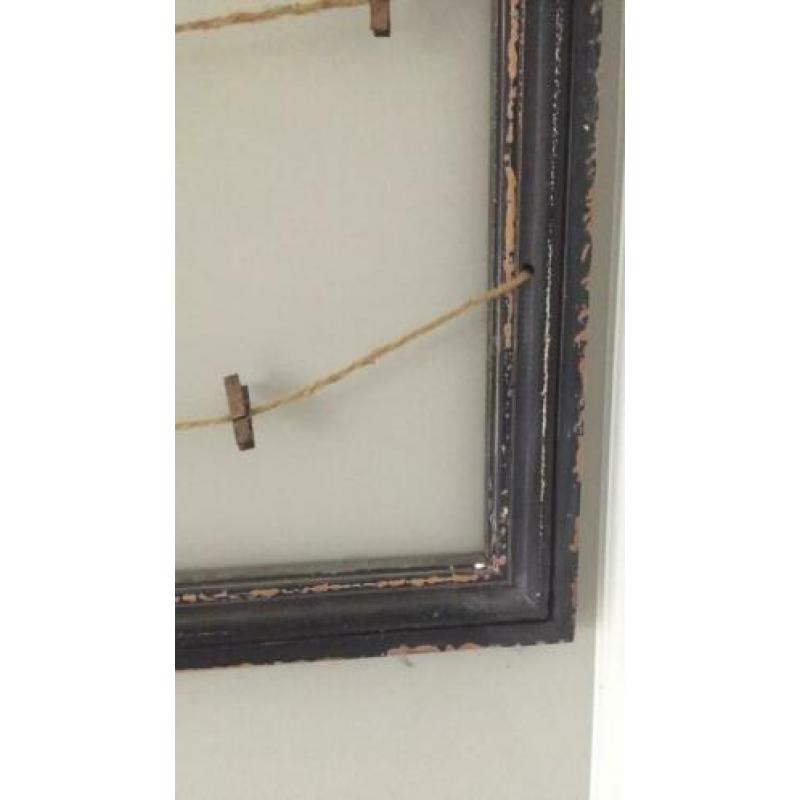Houten hangrek voor kaarten en foto’s, Brocante lijst