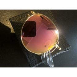 Ray-ban folding pink gold