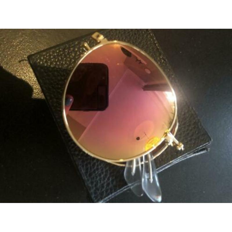 Ray-ban folding pink gold