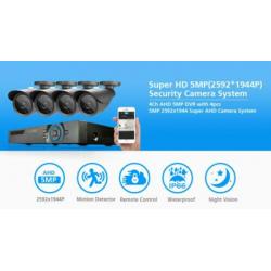Complete prof. set 4 x 2Mp camera + 4Ch DVR +1Tb HDisk 5