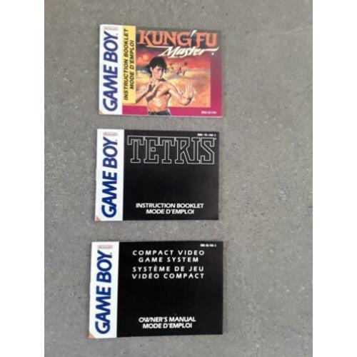 3 Instructie boekjes voor de Nintendo Game Boy