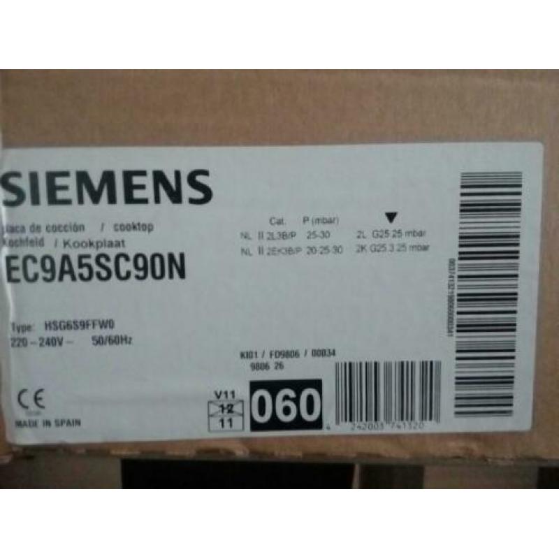 Siemens kookplaat nieuw.