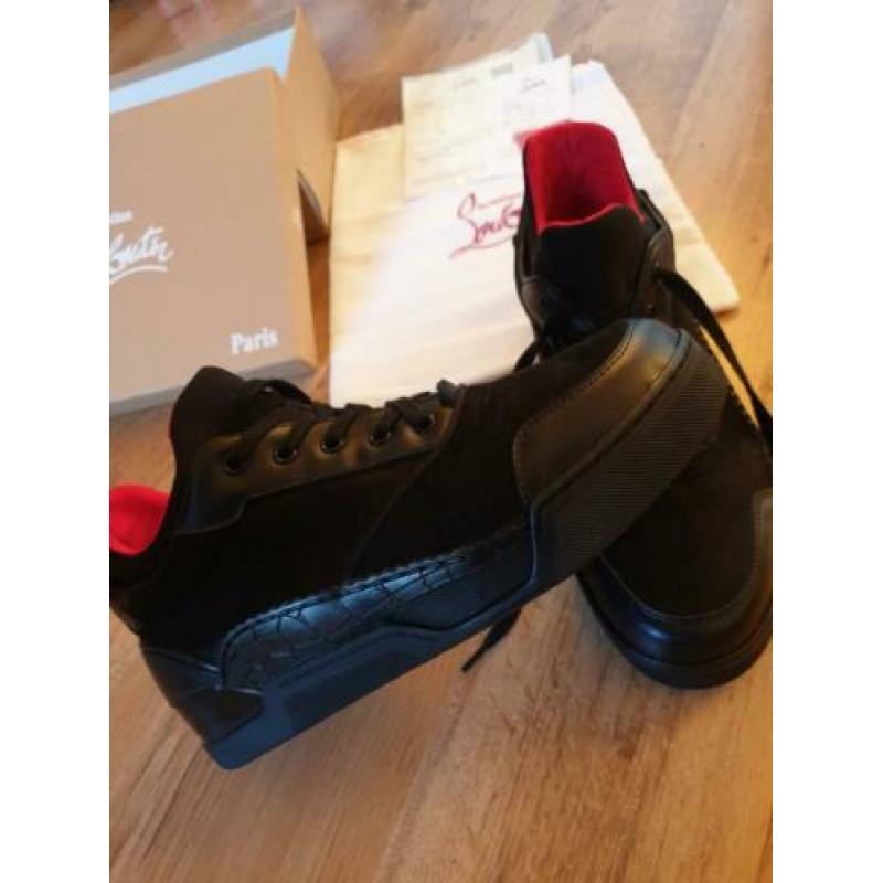 New Christian Louboutin Hott Suede Black Sneakers Maat 43