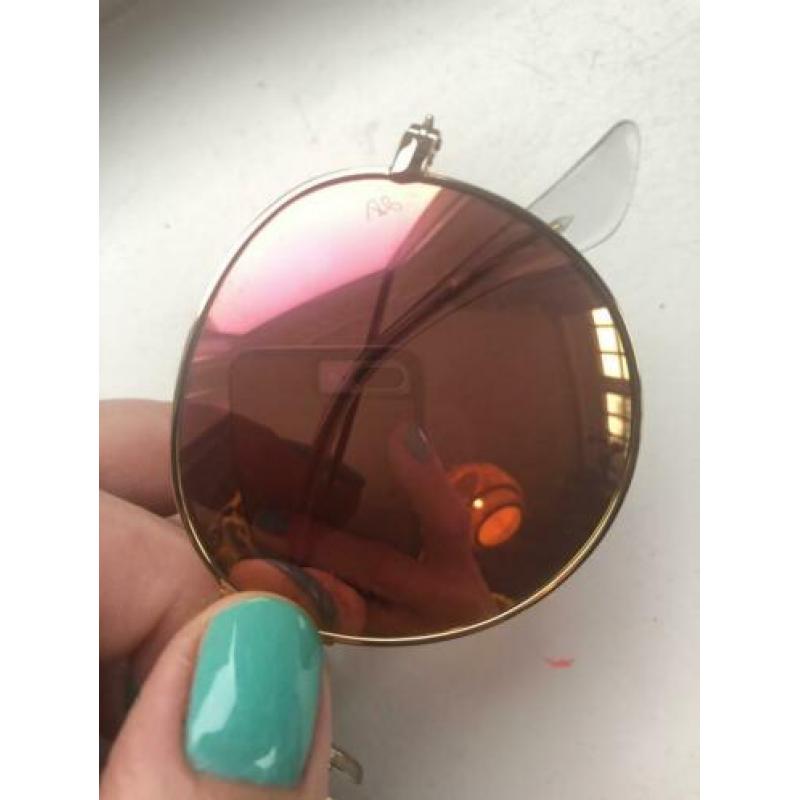 Ray-ban folding pink gold