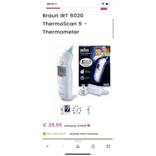 Braun thermoscan 5 ongebruikt en nieuw in doos