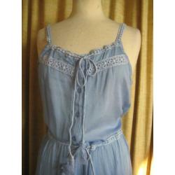 Nieuw ibiza flower jurk blauw 38/40