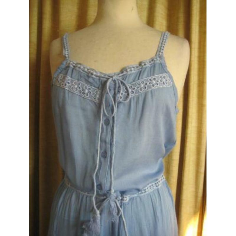 Nieuw ibiza flower jurk blauw 38/40