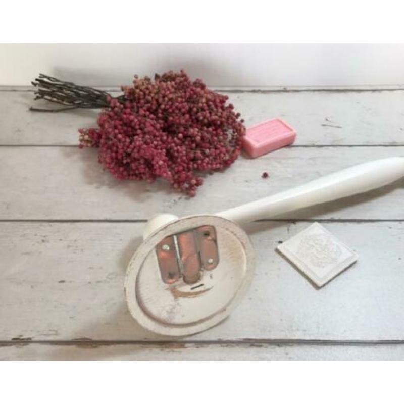 Vintage Frans houten handdoekenrek handdoek houder