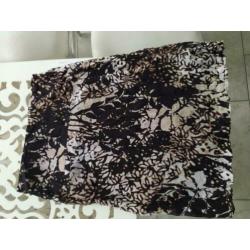 Summum print rok, zwart bruin wit maat 34
