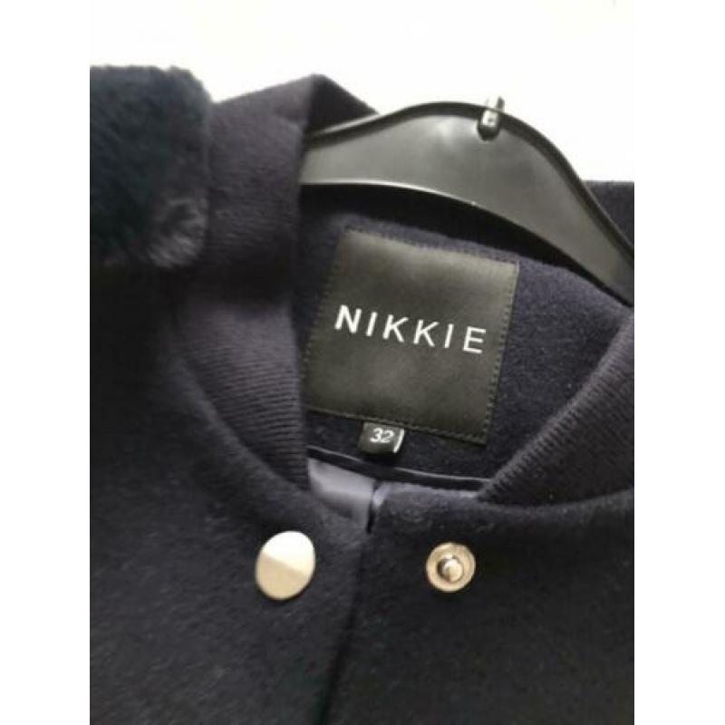 Nikkie blauwe fur bomber mt 32