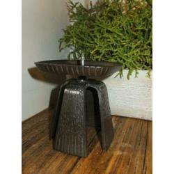 zware vintage brutalist kandelaar kaarsenhouder hoog model