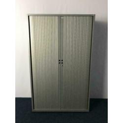 2x Roldeurkast Gispen, aluminium, H 195 x B 120 x D 47 cm.