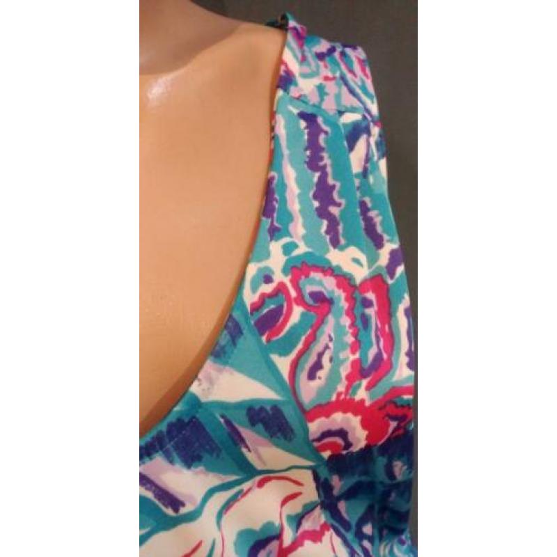 Vintage zomer jurk (60s/70s) met abstract patroon ( MT M)