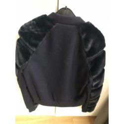 Nikkie blauwe fur bomber mt 32