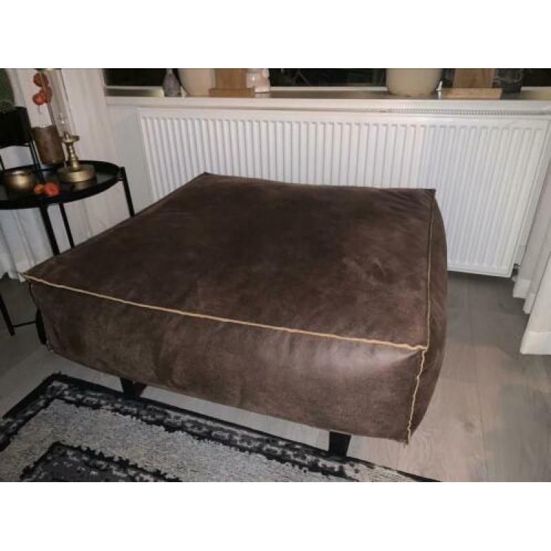 Grote poef 90x90 bruin