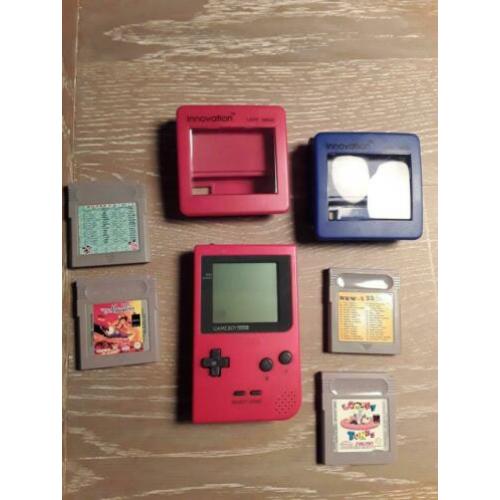Game boy pocket - spelletjes - innovation light - zip case