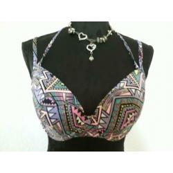 paarse print bikini mt 38 HUNKEMOLLER 75D 75 D ipst