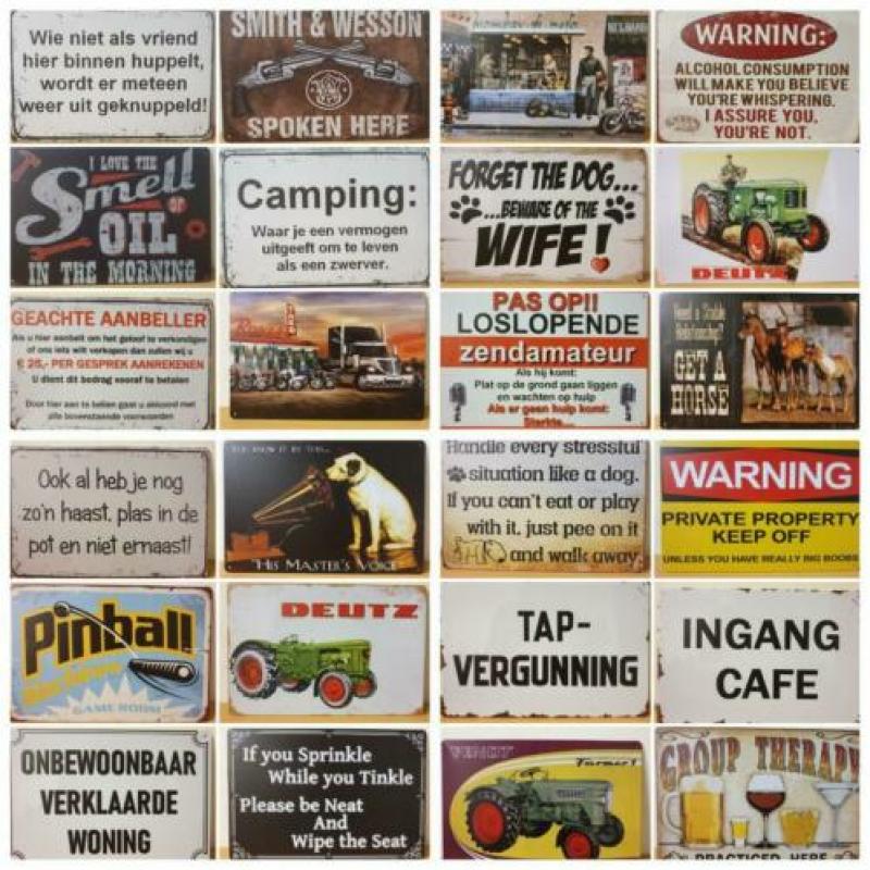 Caution Beagle hond security alarm reclamebord van metaal