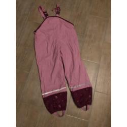 Roze skipak/ ski broek maat 122 / 128