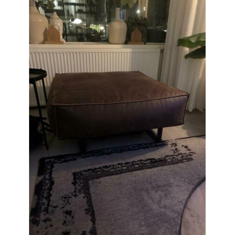 Grote poef 90x90 bruin