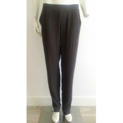 NEW Dames 42/44/L TRANSFER Broek donker Bruin zomer viscose