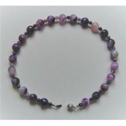 Handgemaakte ketting met geslepen AGAAT Unica