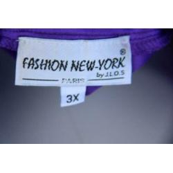 Jurk paars Fahion New York mt 3X (XXXL)