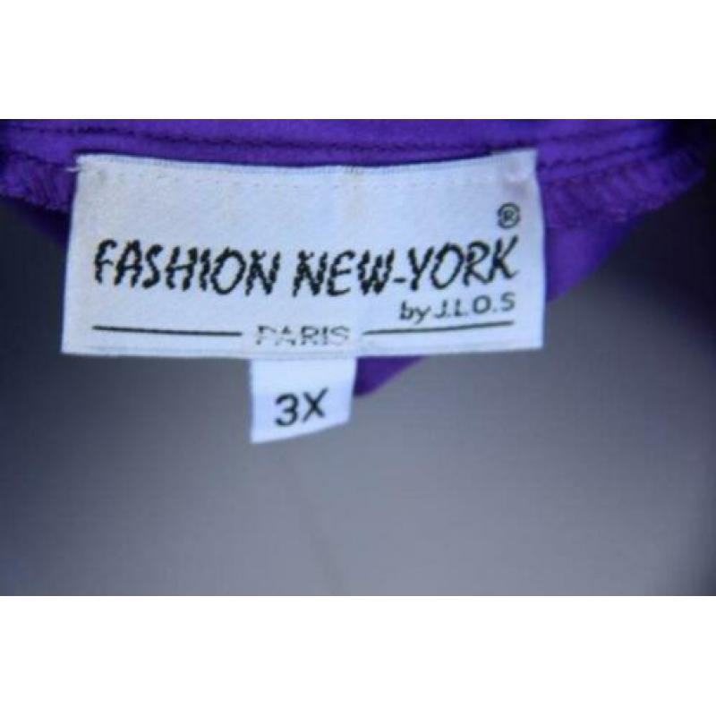 Jurk paars Fahion New York mt 3X (XXXL)