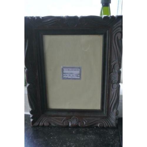 <Antieke houten bewerkte Fotolijst >