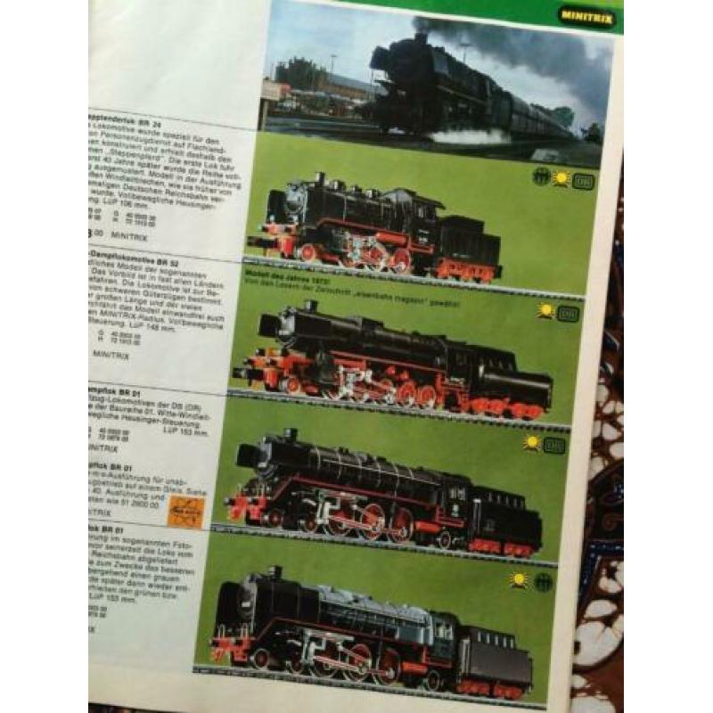 TRIX / MINITRX treinen catalogus uit 1975/76