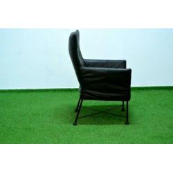 ??ZGAN bruine leren Montis Charly design fauteuil