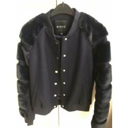 Nikkie blauwe fur bomber mt 32
