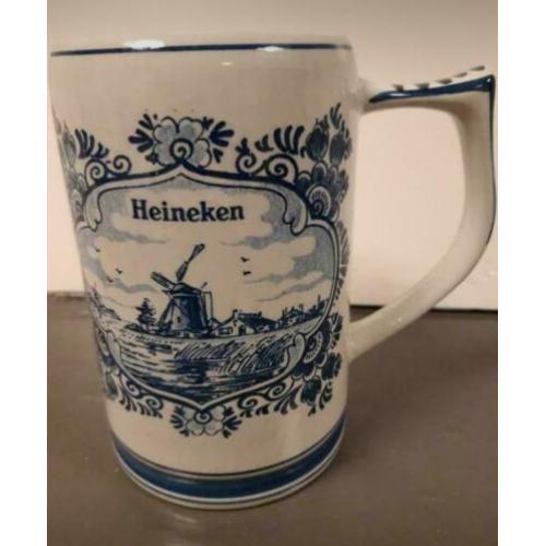 Delftsblauwe Heinekenpul met stempelmisdruk aan onderzijde