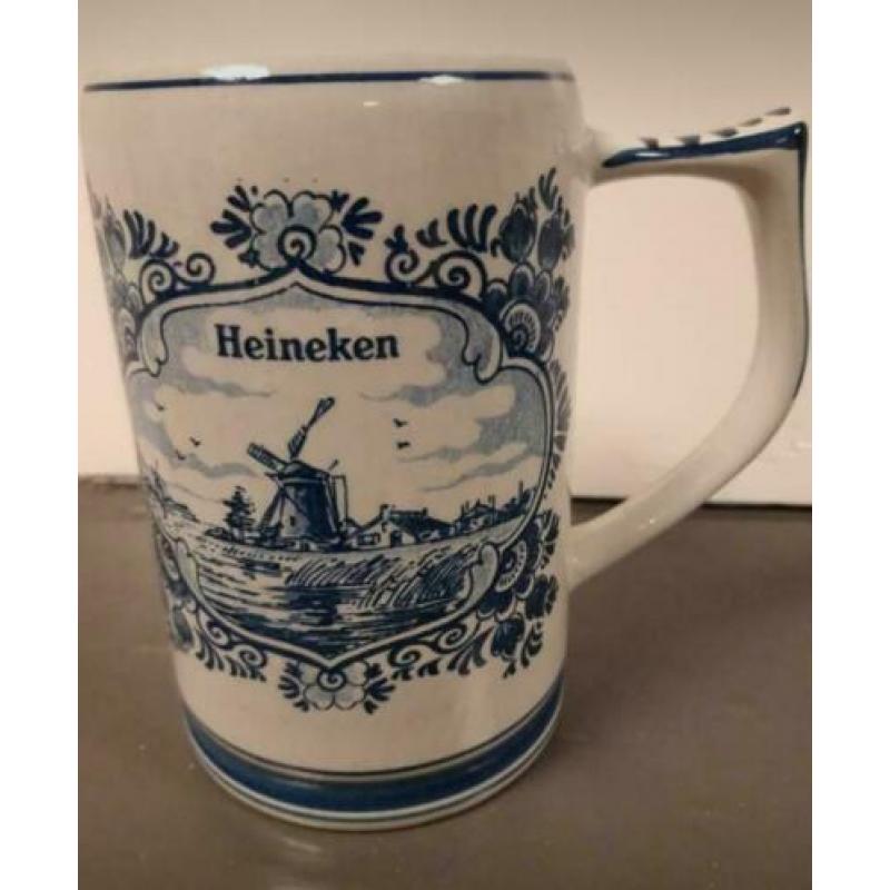 Delftsblauwe Heinekenpul met stempelmisdruk aan onderzijde