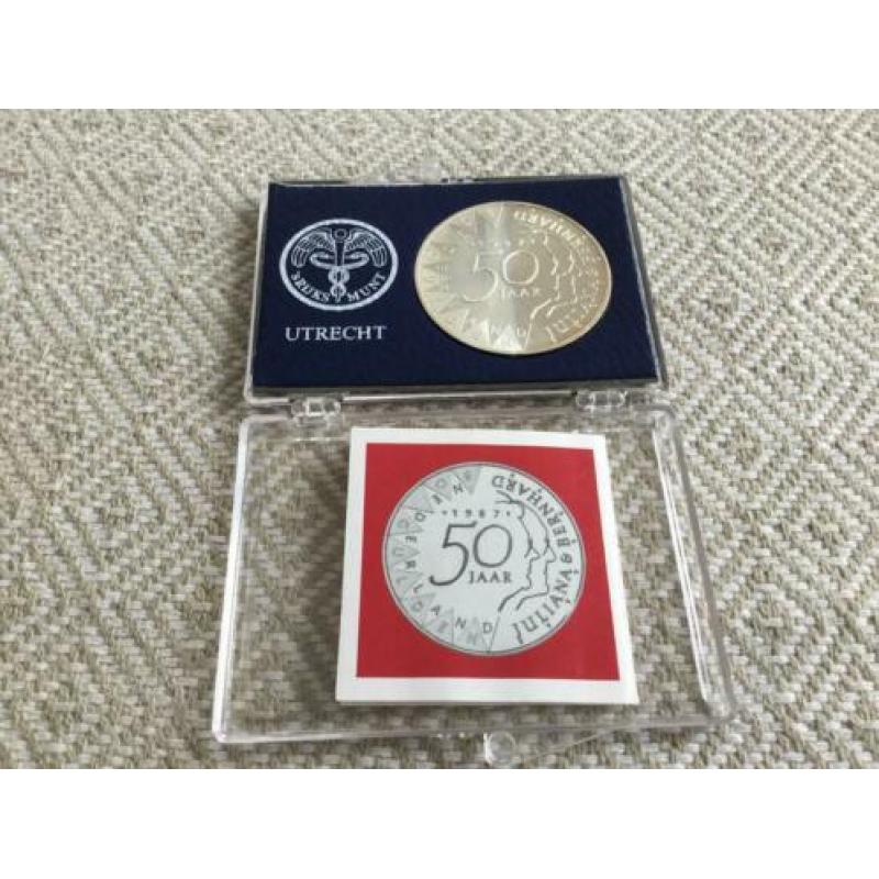 50 gulden stuk. Juliana en Bernhard