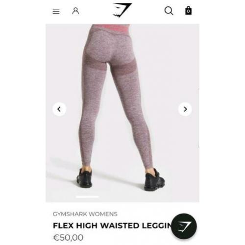Gymshark high waisted flex sport legging, Maat S