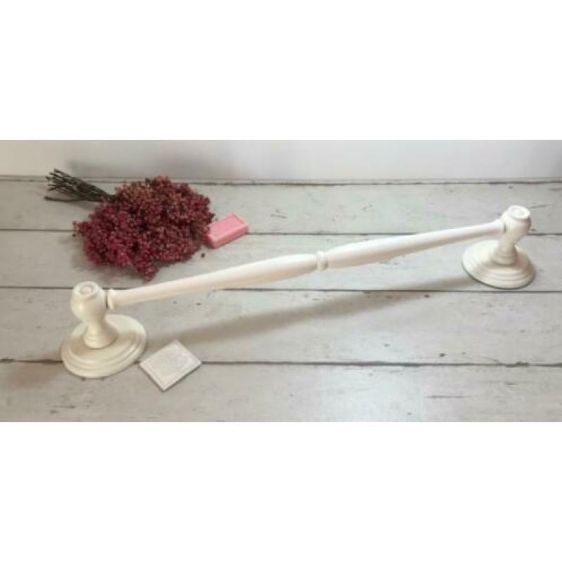 Vintage Frans houten handdoekenrek handdoek houder