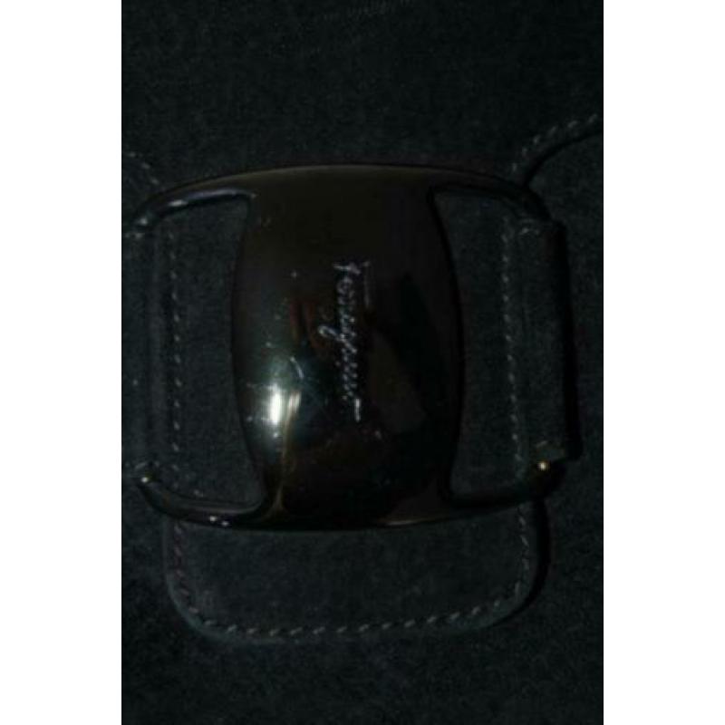 NIEUW suede Salvatore Ferragamo tasje, damestas, tas, zwart