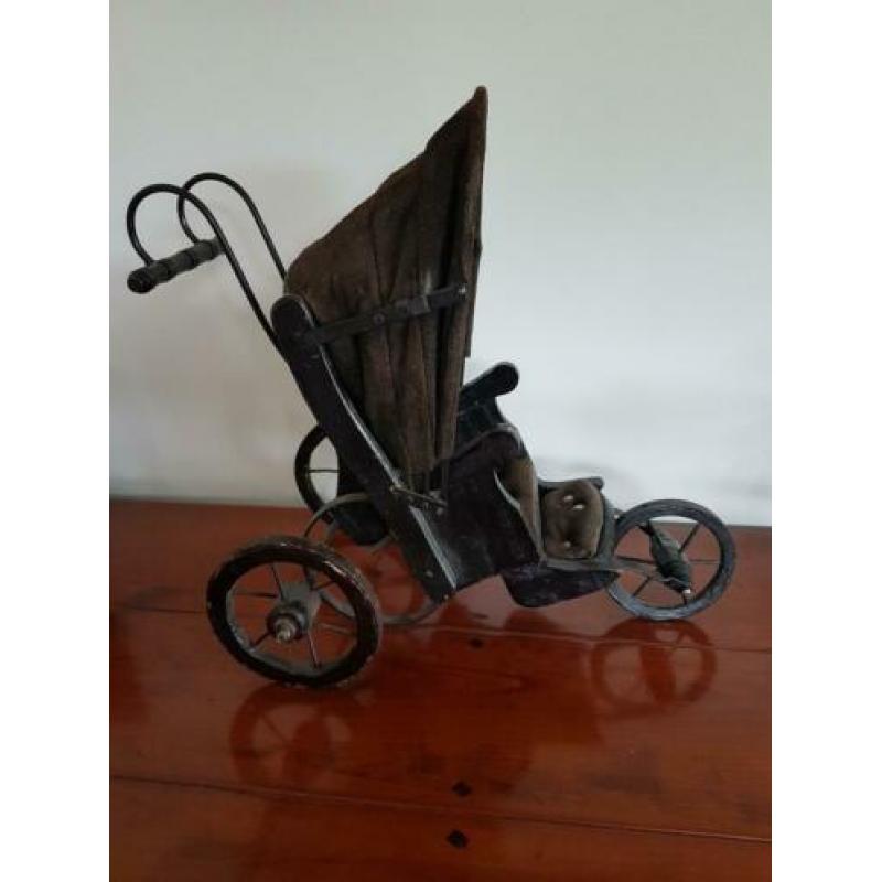 vintage poppen wandelwagen hoogte 40 cm