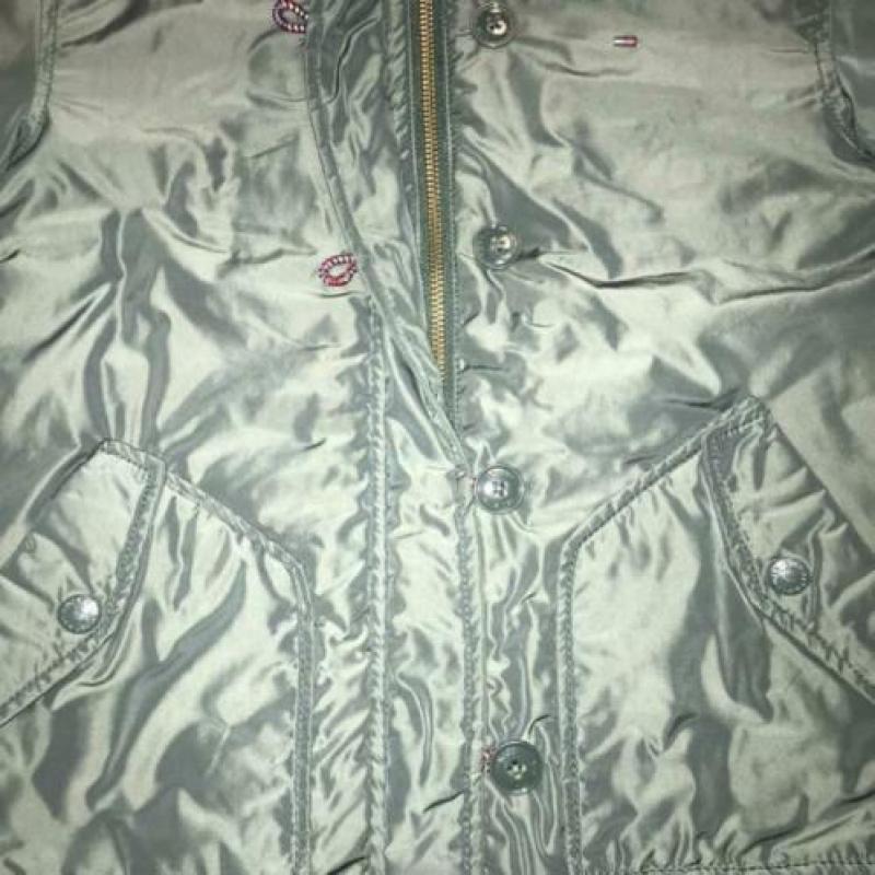 Tommy hilfiger jas (meiden) maat 152- donkergroen