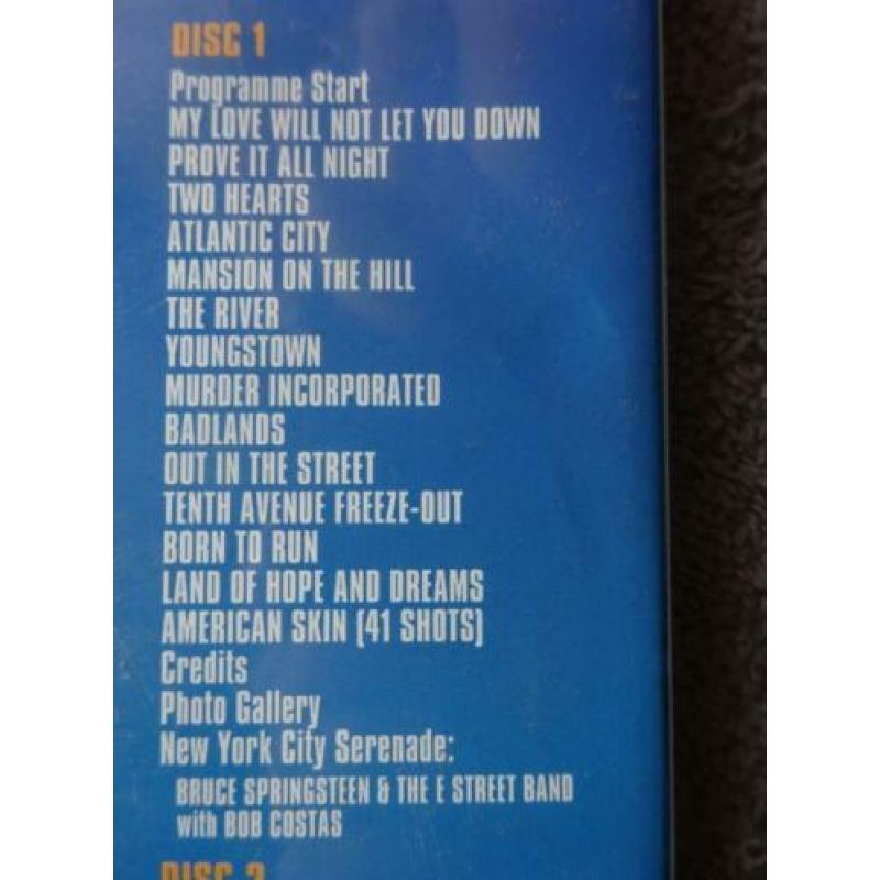 2 DVDs..Bruce Springsteen --- Live in New York City