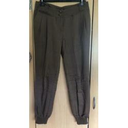 Luchtige bruine dames broek/pantalon maat 38-M