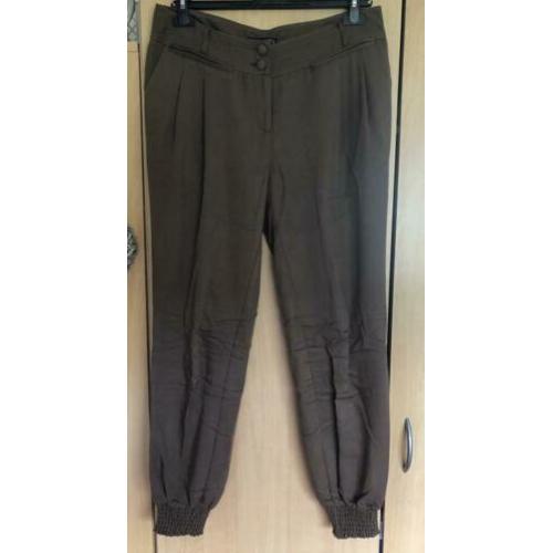 Luchtige bruine dames broek/pantalon maat 38-M