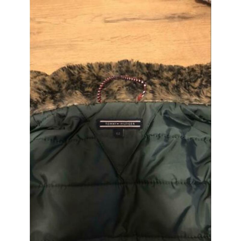 Tommy hilfiger jas (meiden) maat 152- donkergroen