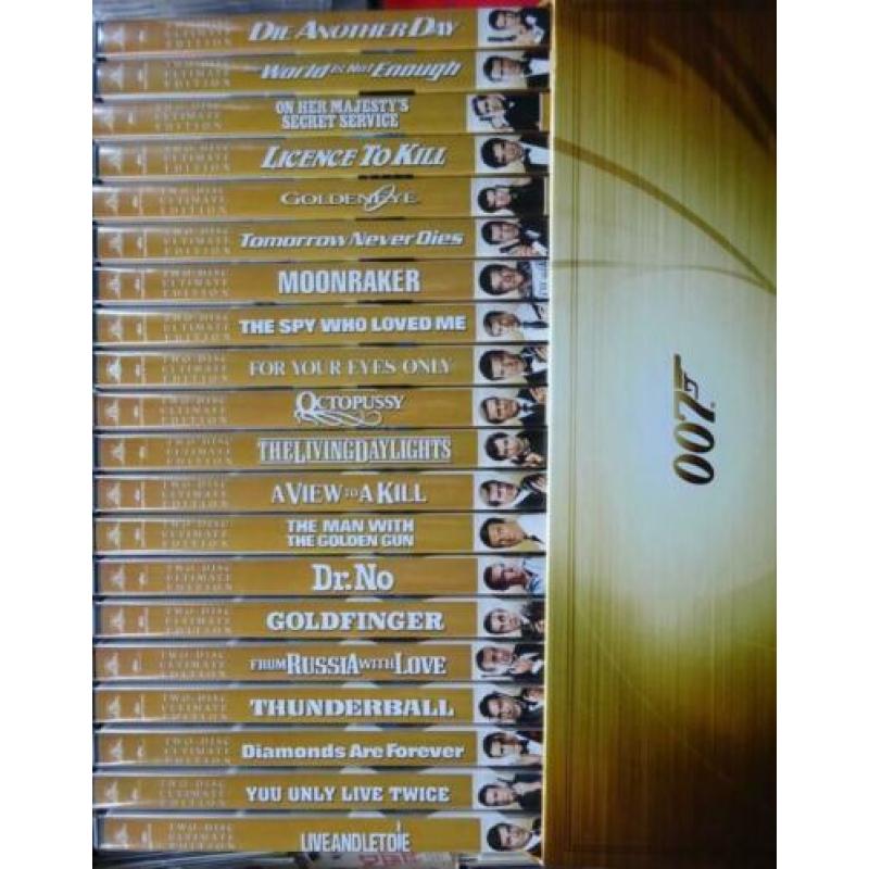 40 DVDs in box..James Bond --- 20 Titels (Zie foto,s)