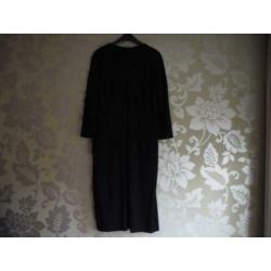 SOYA CONCEPT, zwarte jurk met leather-look detail, mt. M.