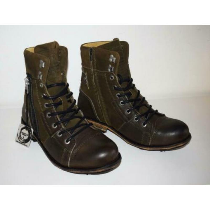 YELLOW CAB - stoere Industrial boots green - maat 44