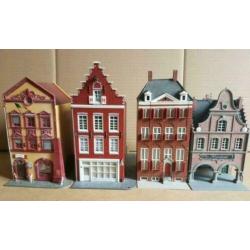Straatje van 4 grachtenpanden of stadshuizen